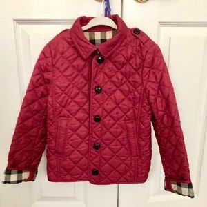 Kids Burberry quilt jacket